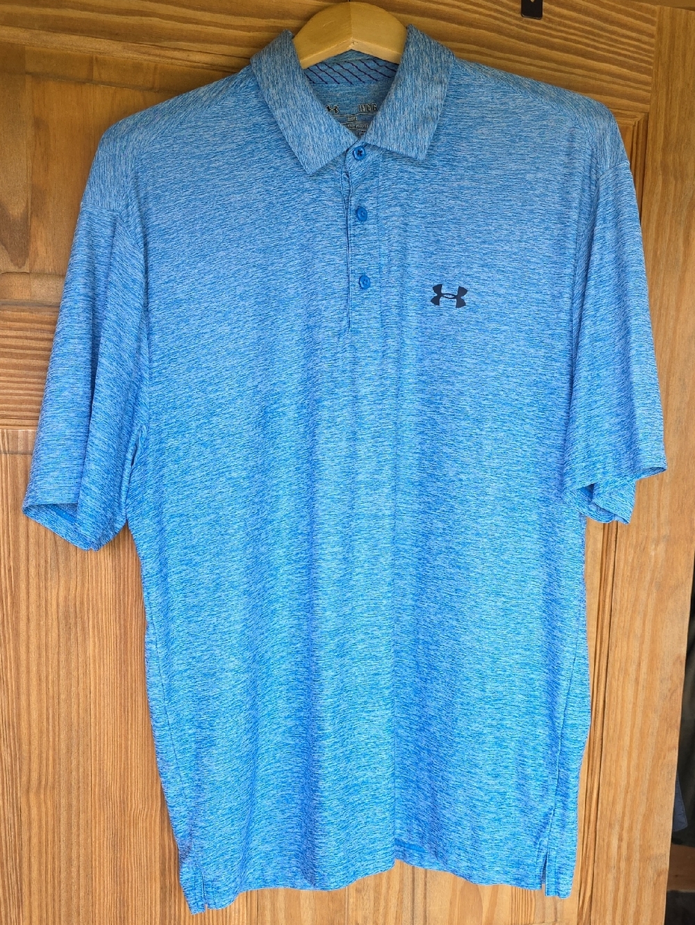 Under Armour Blue Heathered Performance Polo Shirt Large